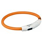 Trixie Collier Lumineux Safer Life USB Flash orange pour chien M-L