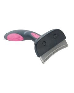 Brosse Buster rose 6.5 cm pour chien moyen