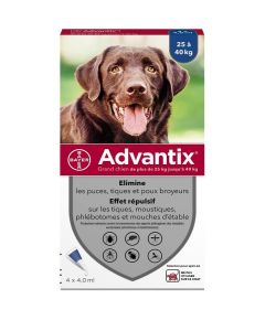 Advantix grand chien (25 - 40 kg) - 4 pipettes