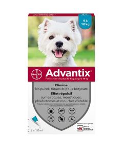 Advantix petit chien (4-10 kg) - 4 pipettes