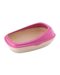 Beco Pets Bac à litière pour chat rose 16 x 50 cm - Destockage