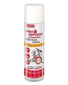 Beaphar Spray & Diffuseur automatique insecticide Habitat 500 ml