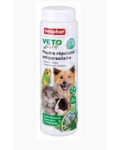 Beaphar VETOpure poudre répulsive antiparasitaire 60 g- La Compagnie des Animaux