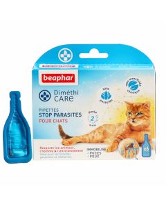Beaphar Diméthicare Stop Parasites 6 pipettes pour chats - La Compagnie des Animaux