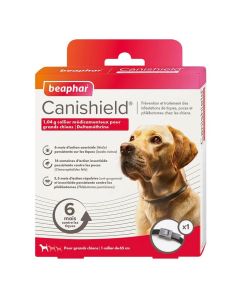 Beaphar Canishield collier grand chien contre les puces, tiques et moustiques 65 cm- La Compagnie des Animaux