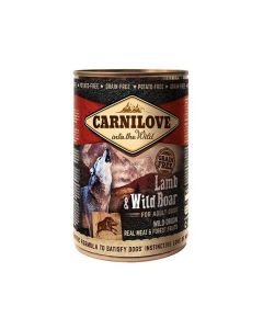 Carnilove Agneau et Sanglier sauvage chien 6x400 g - La Compagnie des Animaux