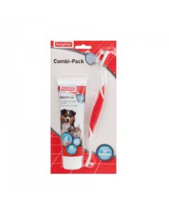 Beaphar Combi-Pack dentifrice + brosse à dents Chien Chat