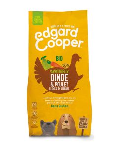 Edgard & Cooper Croquettes Dinde & Poulet Frais Bio sans céréales Chien Adulte 7 kg- La Compagnie des Animaux