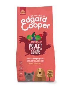 Edgard & Cooper Croquettes Poulet frais & Saumon norvégien sans céréales Chien Senior 2,5 kg- La Compagnie des Animaux