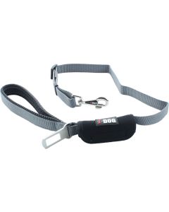 I-DOG Laisse Security Car Noir/Gris 100cm - La Compagnie des Animaux