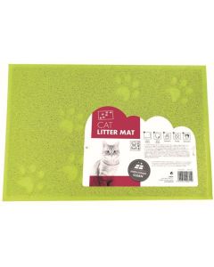 M-Pets FOOTPRINT Cat Litter Mat Tapis pour bac à litière vert - Dogteur