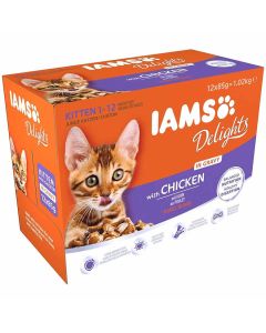 IAMS Delights Poulet en sauce chaton 12 x 85 grs