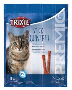 Trixie Premio Anti-Hairball avec Saumon et Truite en Stick pour Chat 20 grs- La Compagnie des Animaux