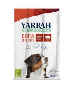 Yarrah Bio Friandises à mâcher au Boeuf pour Chien 3 x 11 grs- La compagnie des animaux