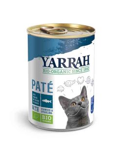 Yarrah Bio Pâté de poisson MSC à la spiruline / algues marines pour chat 12 x 400 grs